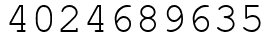 Число 4024689635.