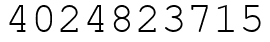 Число 4024823715.