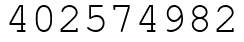 Число 402574982.