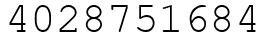 Число 4028751684.