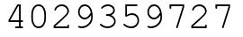 Число 4029359727.