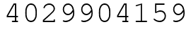 Число 4029904159.