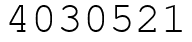 Число 4030521.
