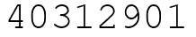 Число 40312901.