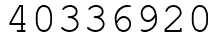 Число 40336920.