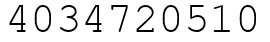 Число 4034720510.
