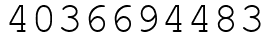 Число 4036694483.