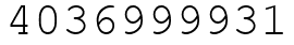Число 4036999931.