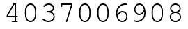 Число 4037006908.