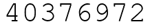 Число 40376972.