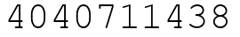 Число 4040711438.