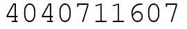 Число 4040711607.