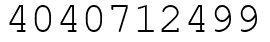 Число 4040712499.