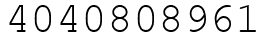 Число 4040808961.