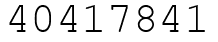 Число 40417841.