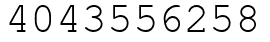 Число 4043556258.
