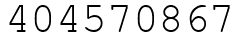 Число 404570867.