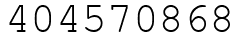 Число 404570868.