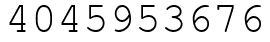 Число 4045953676.