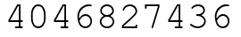 Число 4046827436.
