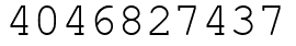 Число 4046827437.