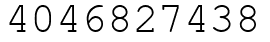 Число 4046827438.