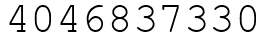 Число 4046837330.