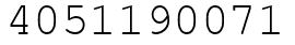 Число 4051190071.