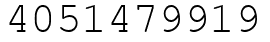 Число 4051479919.