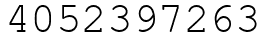 Число 4052397263.