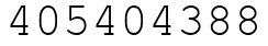 Число 405404388.