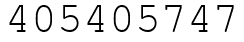 Число 405405747.