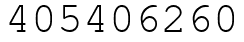 Число 405406260.