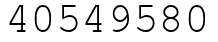 Число 40549580.