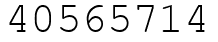Число 40565714.