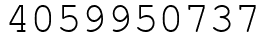 Число 4059950737.