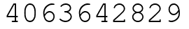 Число 4063642829.