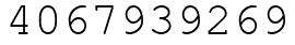 Число 4067939269.