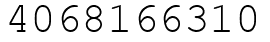 Число 4068166310.
