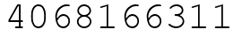 Число 4068166311.