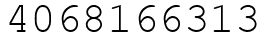 Число 4068166313.