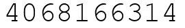 Число 4068166314.