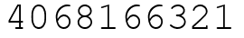 Число 4068166321.