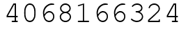 Число 4068166324.