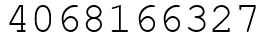 Число 4068166327.