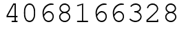 Число 4068166328.