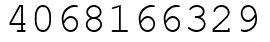 Число 4068166329.