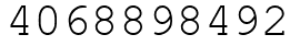 Число 4068898492.