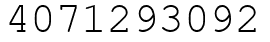 Число 4071293092.