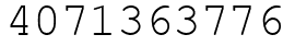 Число 4071363776.